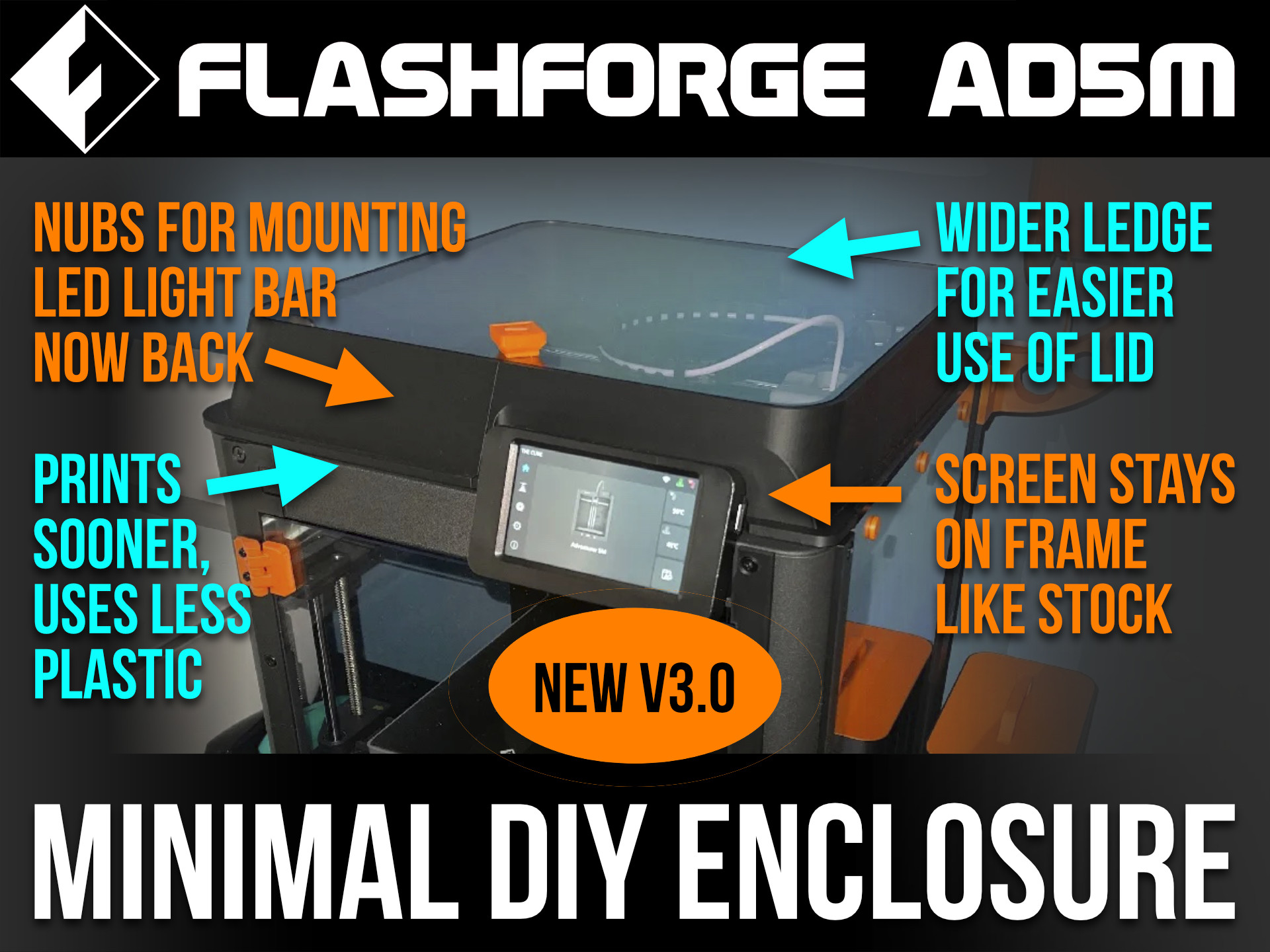 Новая версия топового набора усилителей печати для Flashforge AD5M для 3D принтера