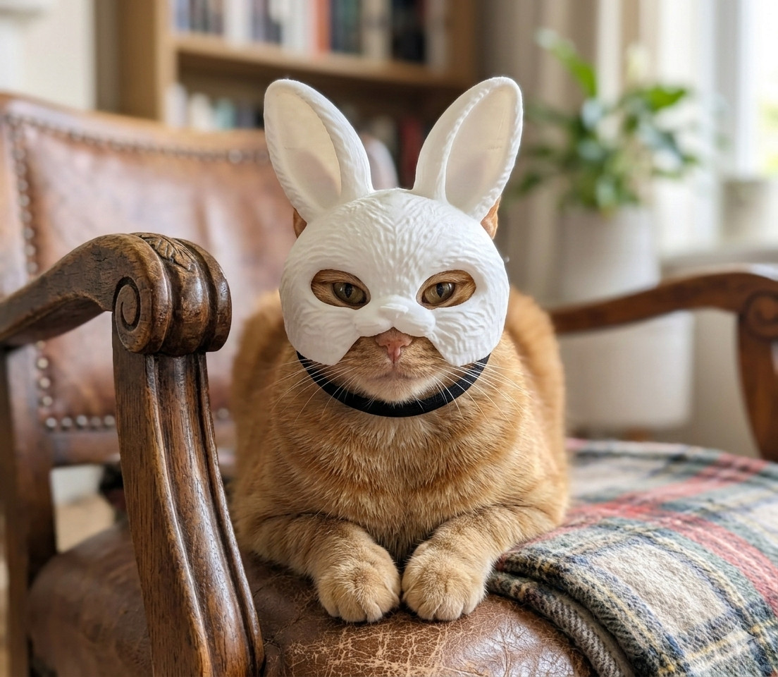 Забавная пасхальная кошачья шапка-кролик в 3D для 3D принтера