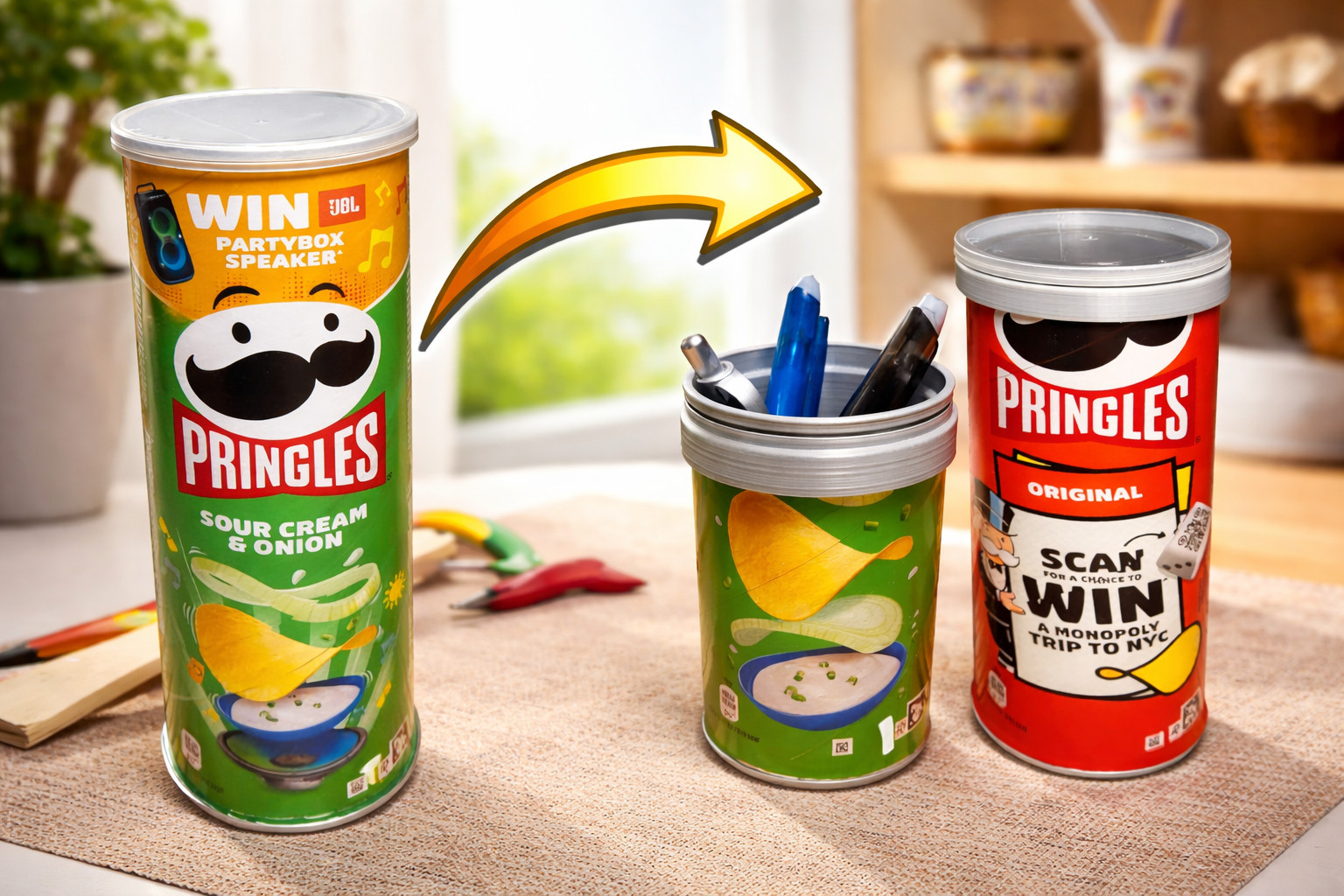 DIY Пен Держатель из Банка Pringles — Экологичный Upcycling для 3D принтера