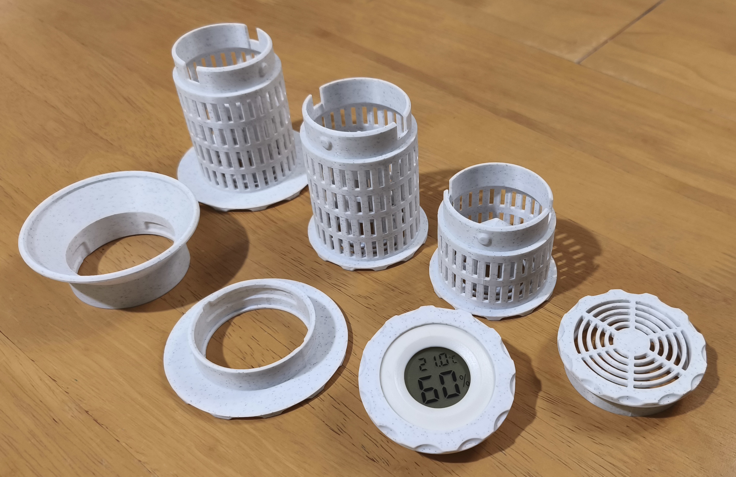 Контейнеры Spool с гелем кремния и гигрометром — реалистичная 3D-модель для 3D принтера