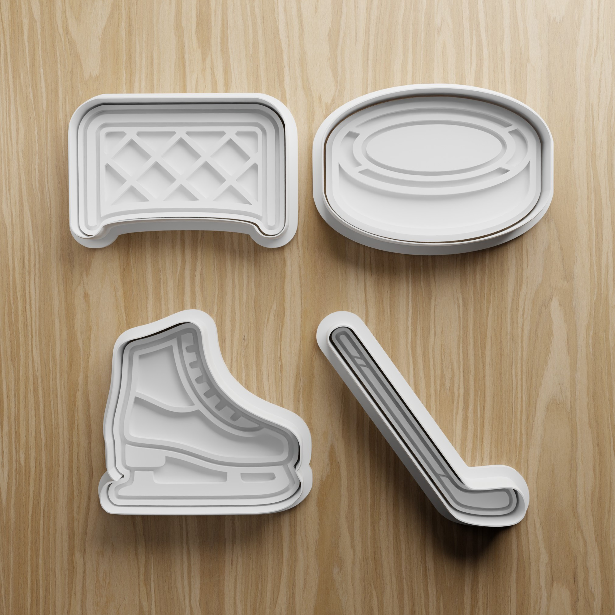 Набор хоккейных формочек для печенья — скачай бесплатно STL-файлы для 3D принтера