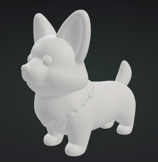Кавайная 3D-модель корги — скачай бесплатно!