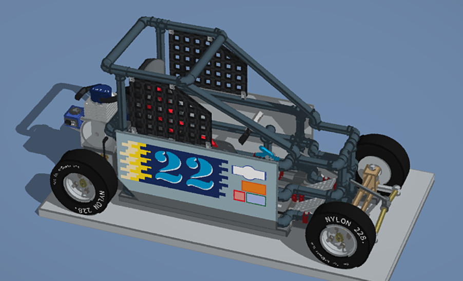 Крутая мини-гоночная машинка в 3D для 3D принтера