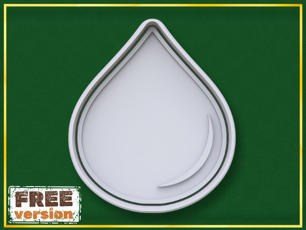 Креативный элемент: 3D-фигура 'Water' для вырезания печенья для 3D принтера