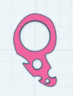 Скачай бесплатную 3D-модель милого cartoon keyrambit для 3D принтера