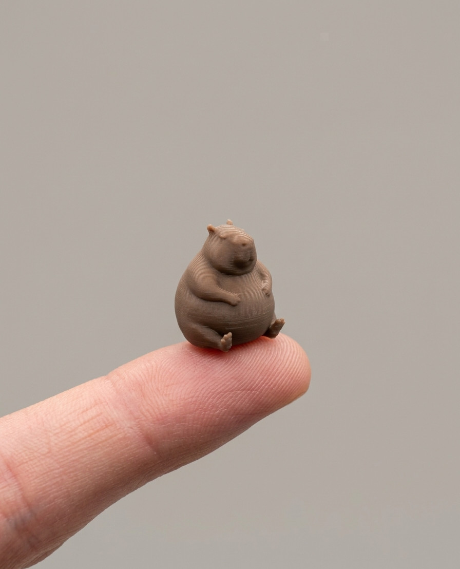 Милый маленький капибарчик Mini Fat Capybara Buddy для 3D принтера
