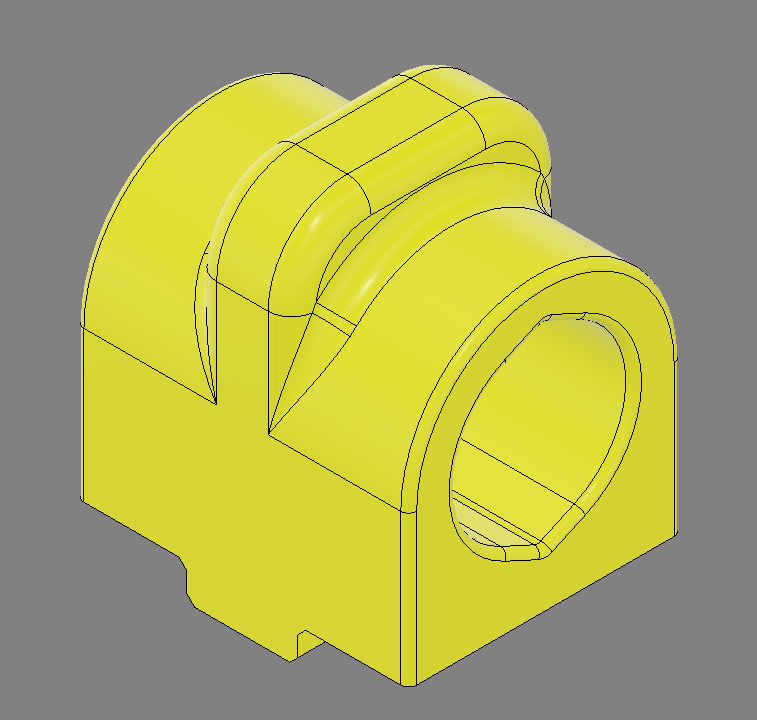 3D-модель Volvo 740/940 — втулка стабилизатора передней подвески для 3D принтера