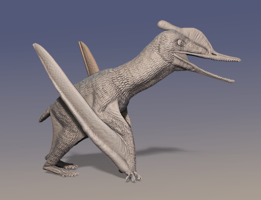 Реалистичная Aerodactylus Figurine — 3D-печать динозавра для 3D принтера