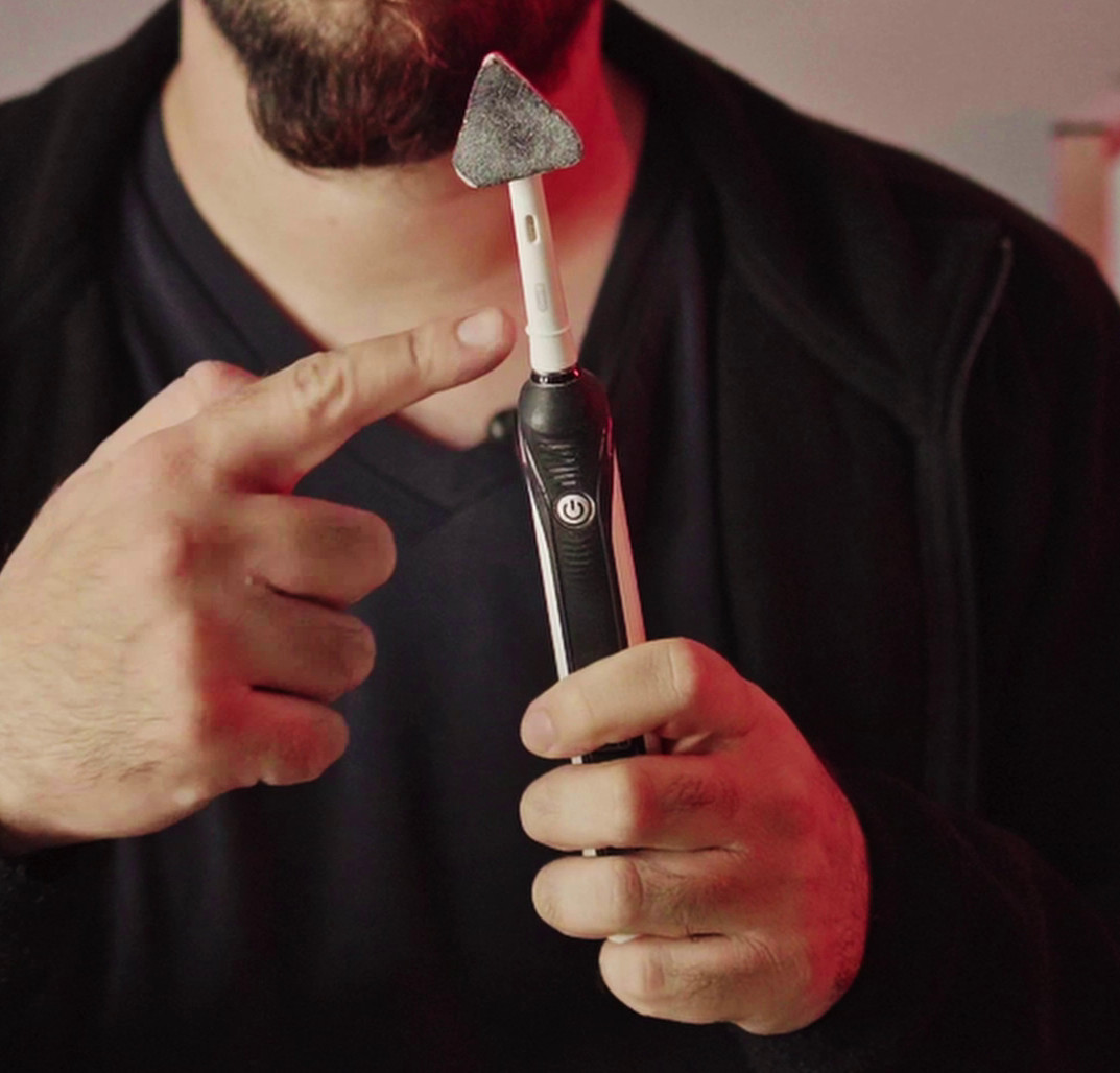 Компактная шлифмашинка-насадка для электрической зубной щётки для 3D принтера