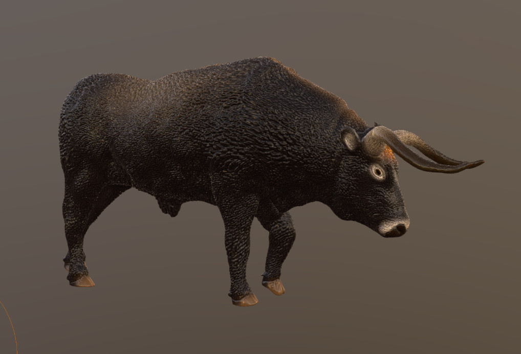 Реалистичная 3D-модель Aurochs — вдохновение для творчества для 3D принтера
