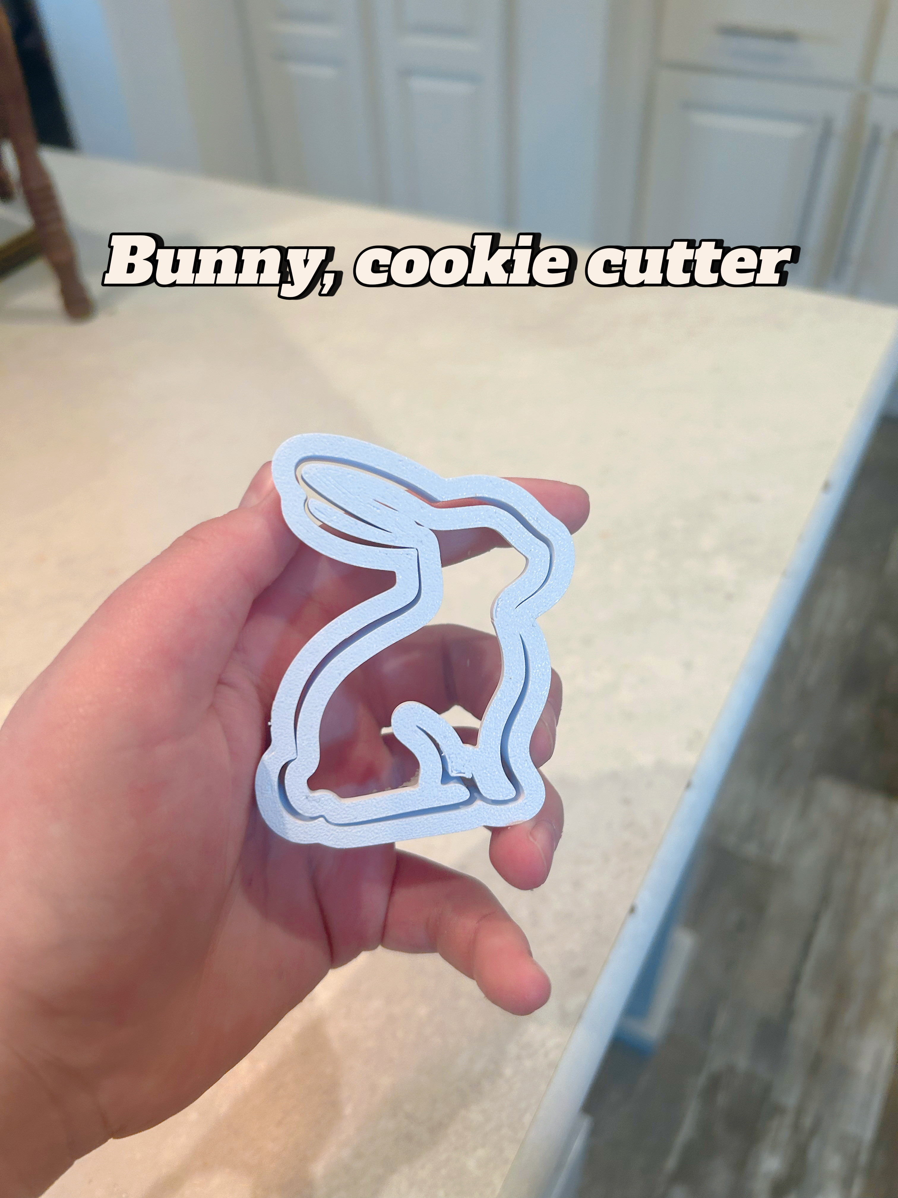 Печенье-кролик своими руками! Скачай 3D-модель bunny cookie cutter бесплатно для 3D принтера