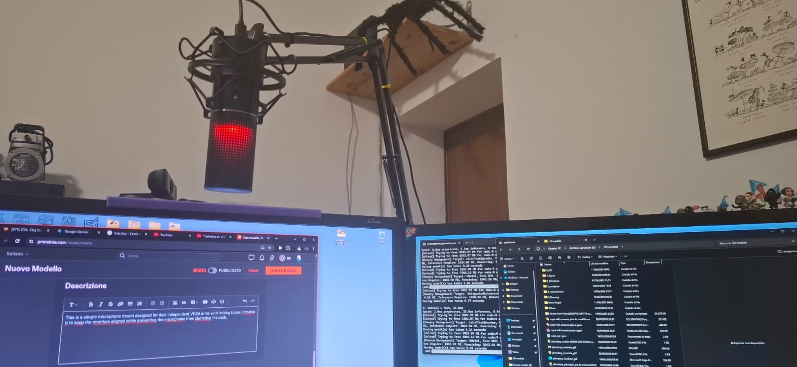 Подставка Topper Support для микрофона VESA — идеальный аксессуар студии для 3D принтера