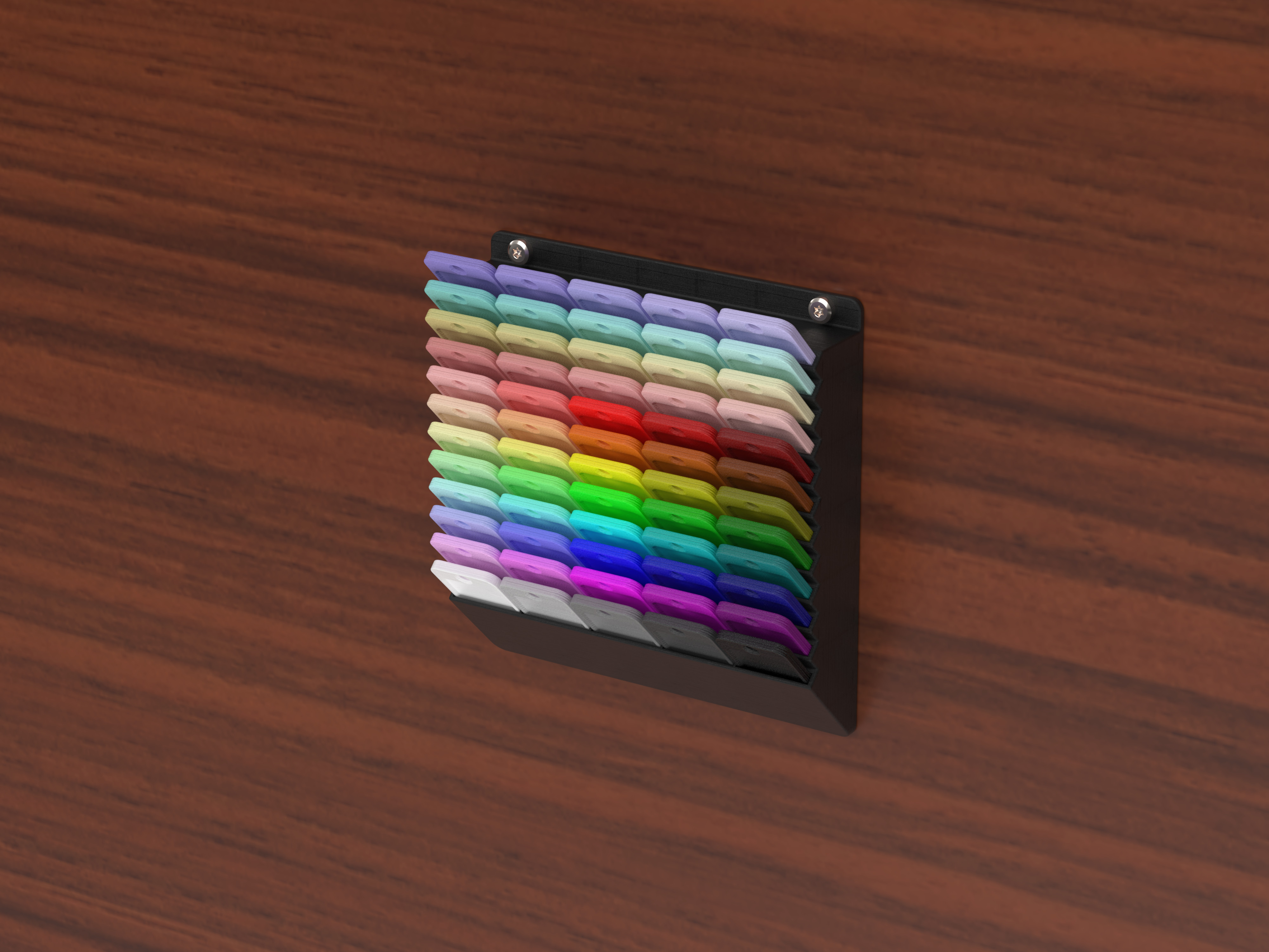 Стильная система хранения нитей Wall Mounted Filament Swatch System для 3D принтера