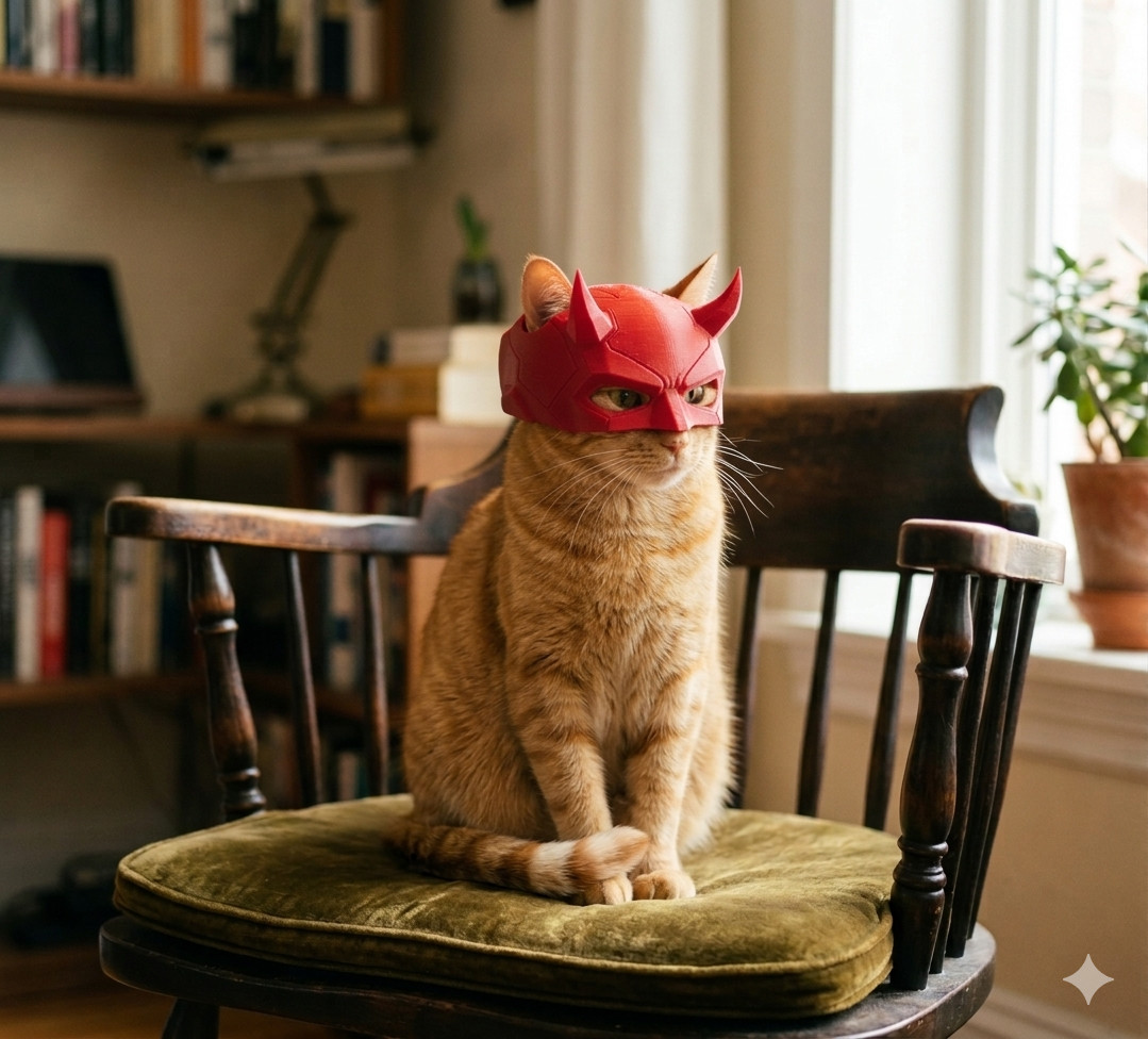 Стильный шлем кота в духе Сорвиголовы для 3D принтера