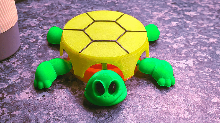 Пластичная черепаха-качелька — идеально для анимации и игр! для 3D принтера