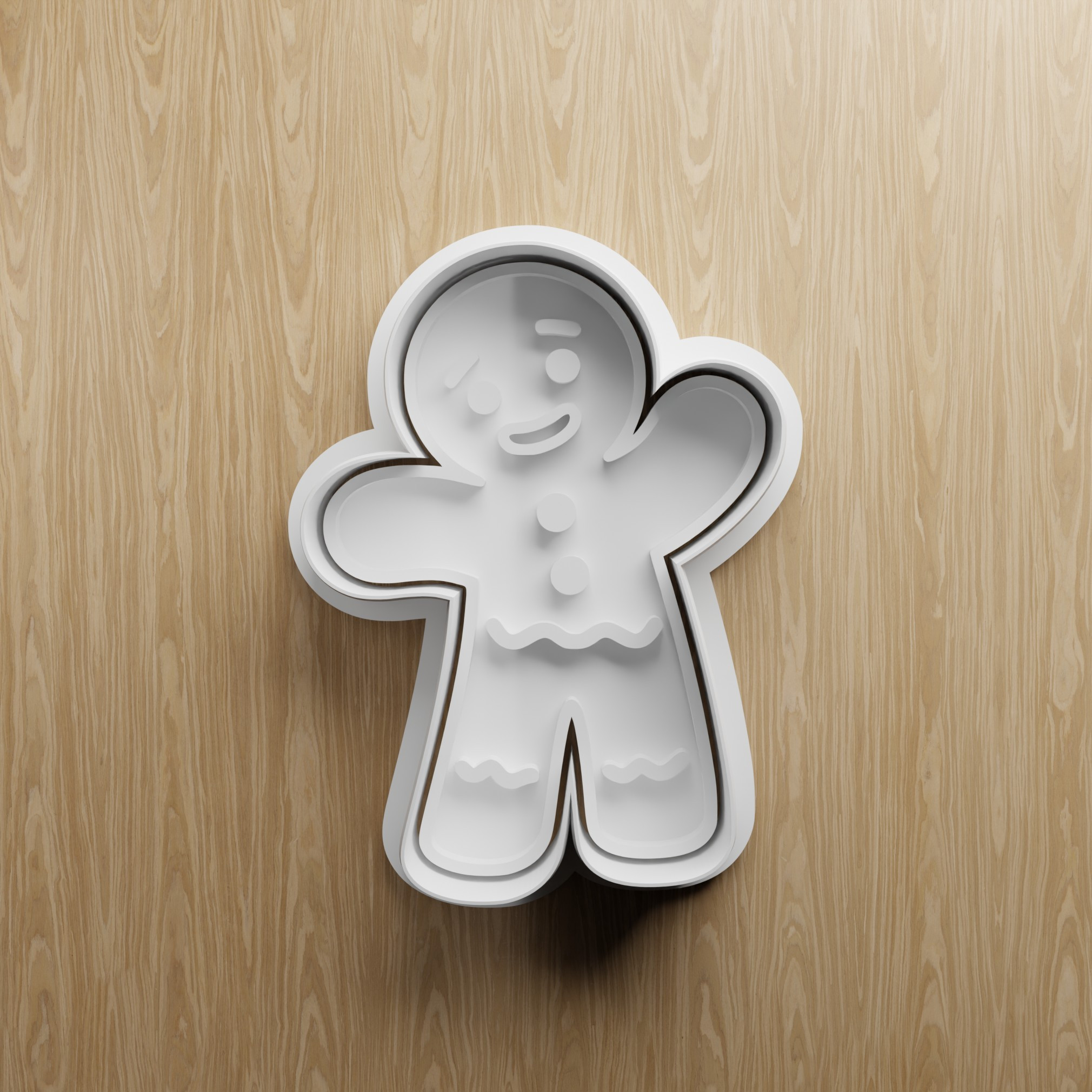 Шаблон Печенья «Пряничный Человек»: Скачай 3D Модель для Праздничного Выпекания для 3D принтера