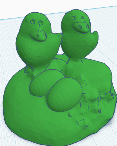 Пушистый утёнок в гнезде — милая 3D-модель для 3D принтера