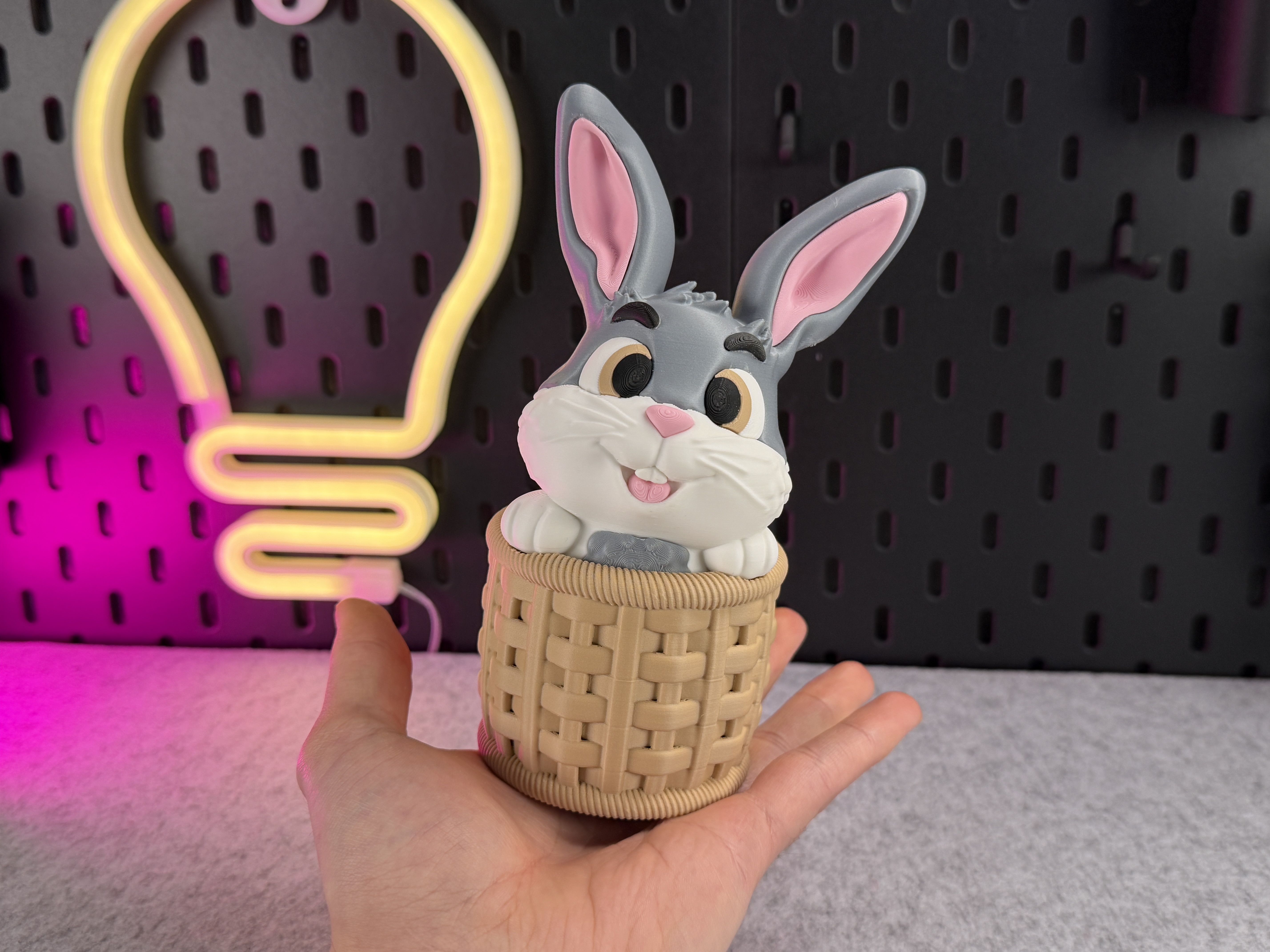 Пушистый зайчик 3D — милота в деталях! для 3D принтера