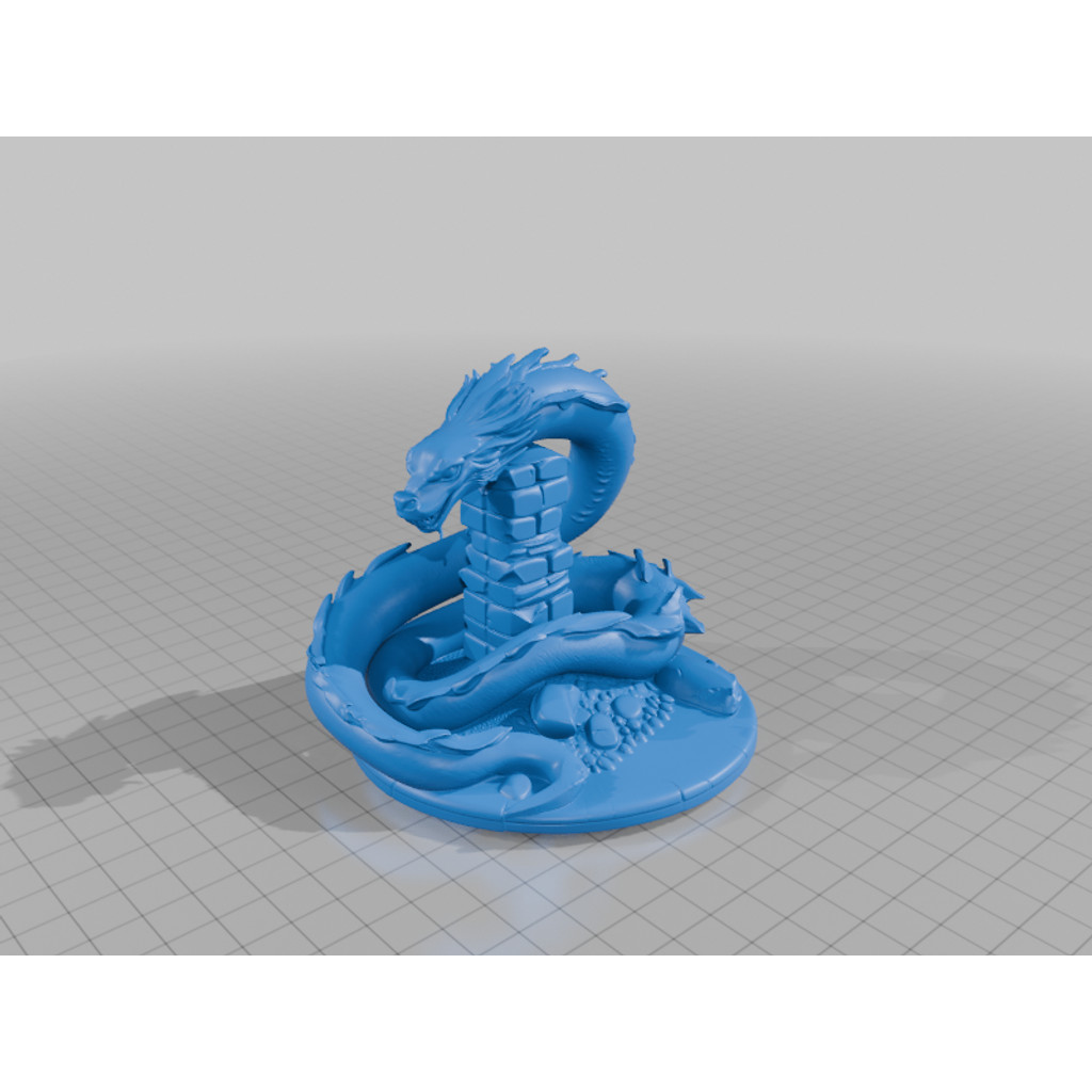 Скачай бесплатно 3D-модель Змея Йормунганд из God of War для 3D принтера