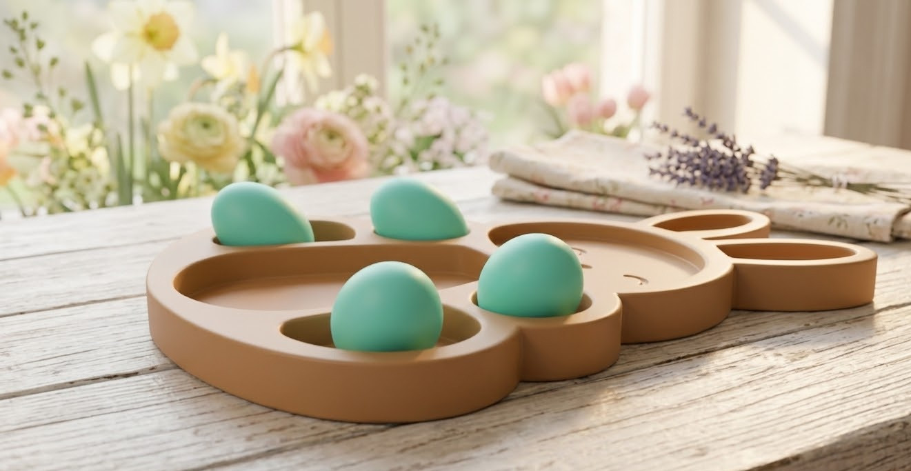 Пасхальная Поднос-кролик — Идеален для Шоколадных Яиц! для 3D принтера