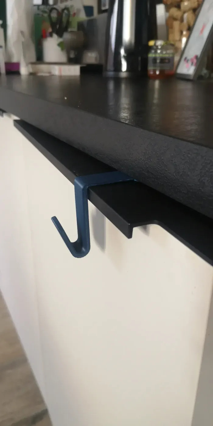 Уникальная 3D-модель крючка Porte Torchon для кухни V1.5 для 3D принтера