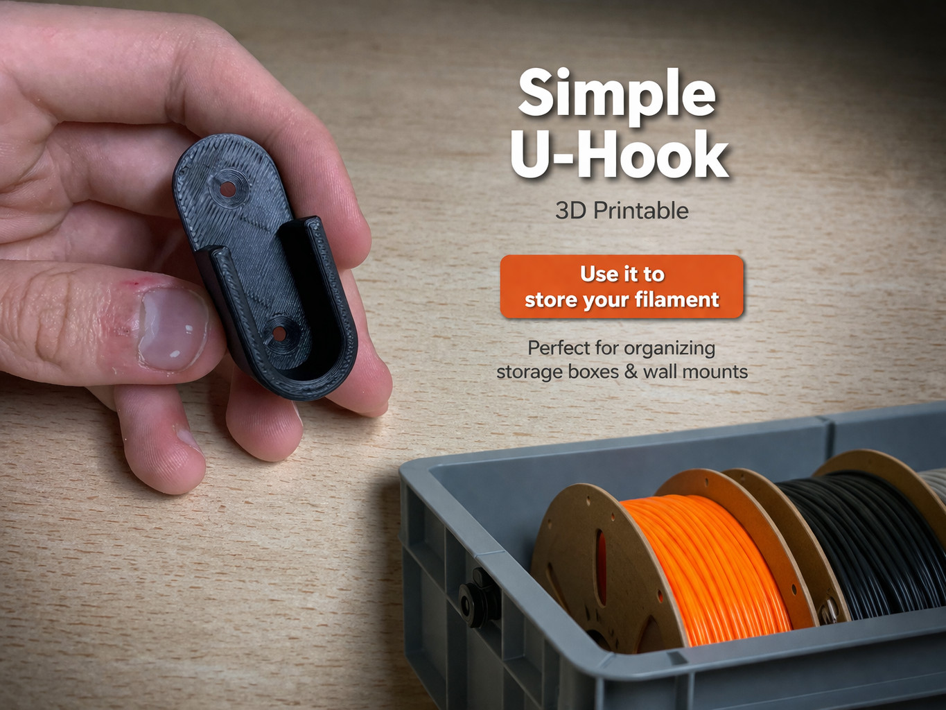 Организуй хранение филамента стильно! Filament Storage U-Hook для 3D принтера