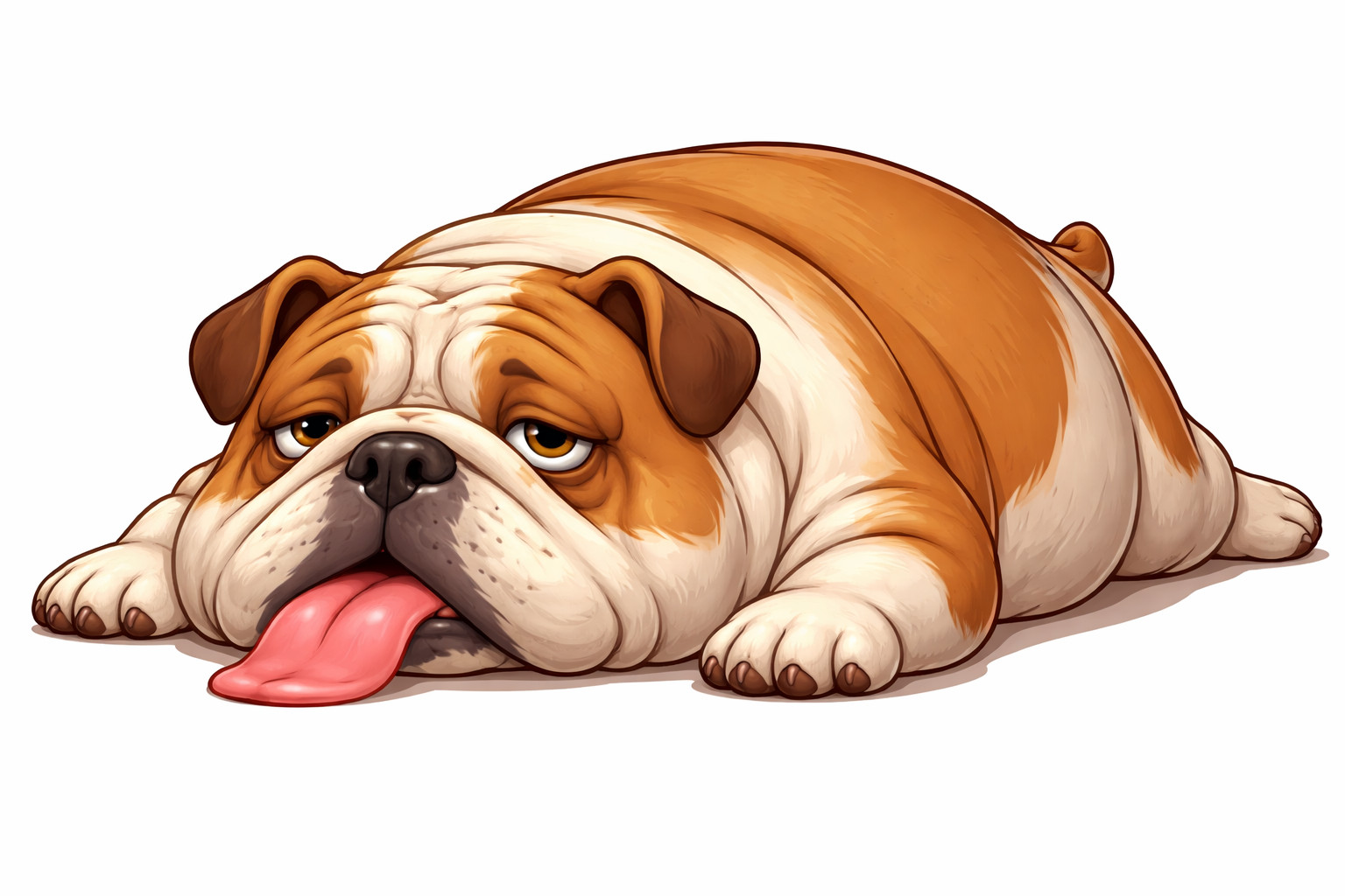 Милый ленивый бульдог в 3D-модели для 3D принтера