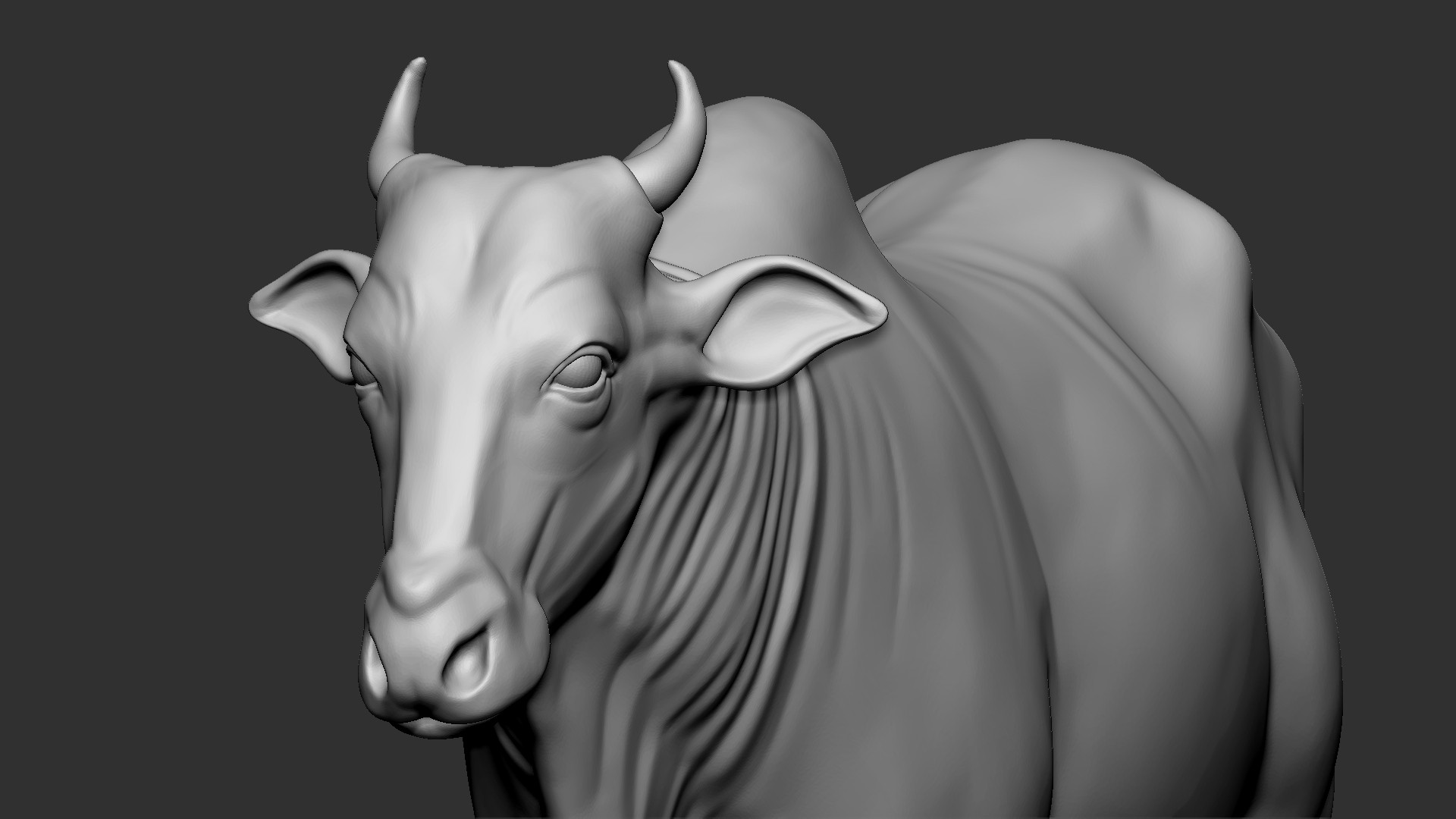 Реалистичная корова в 3D-модели для 3D принтера