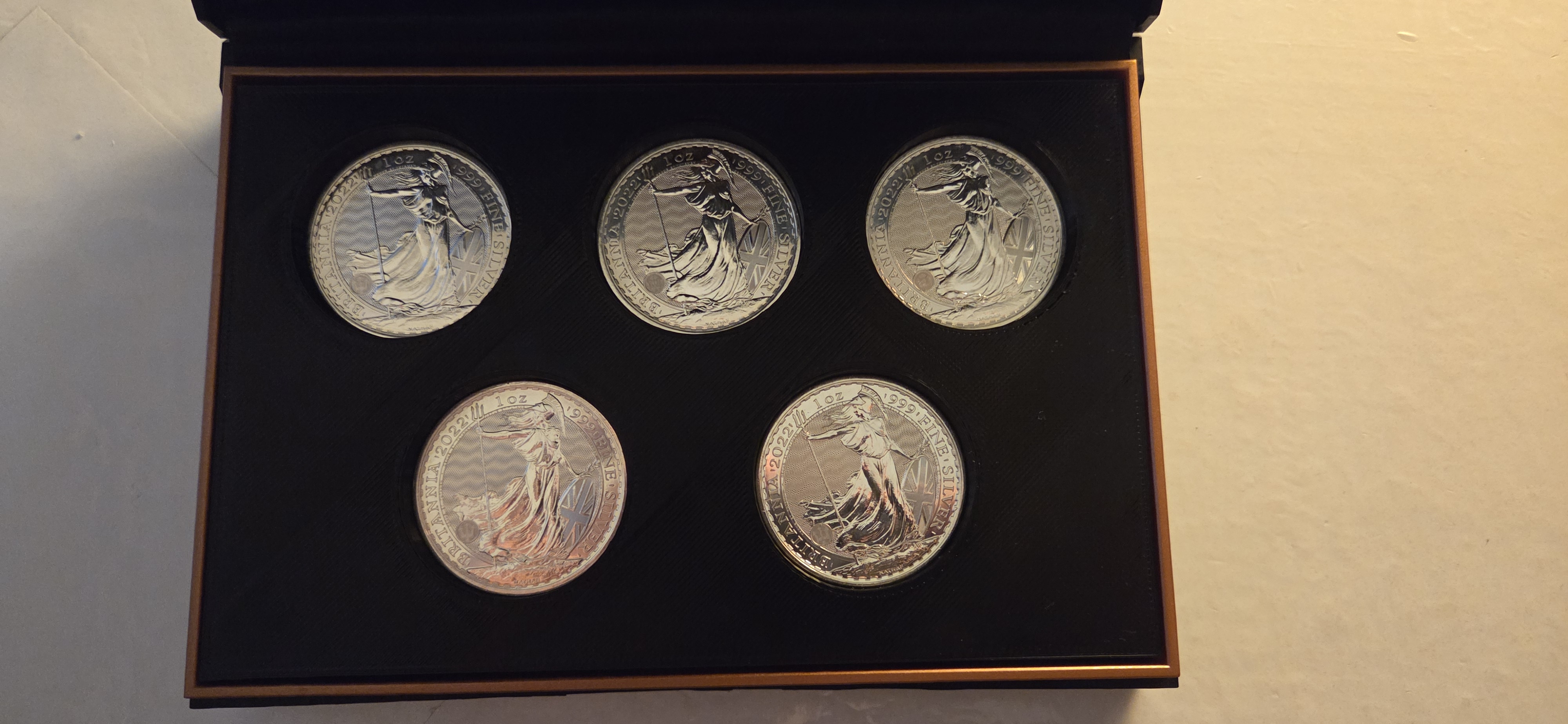 Эксклюзивный держатель Perth Mint Box для монет Британии (вставка 3D-печати) для 3D принтера