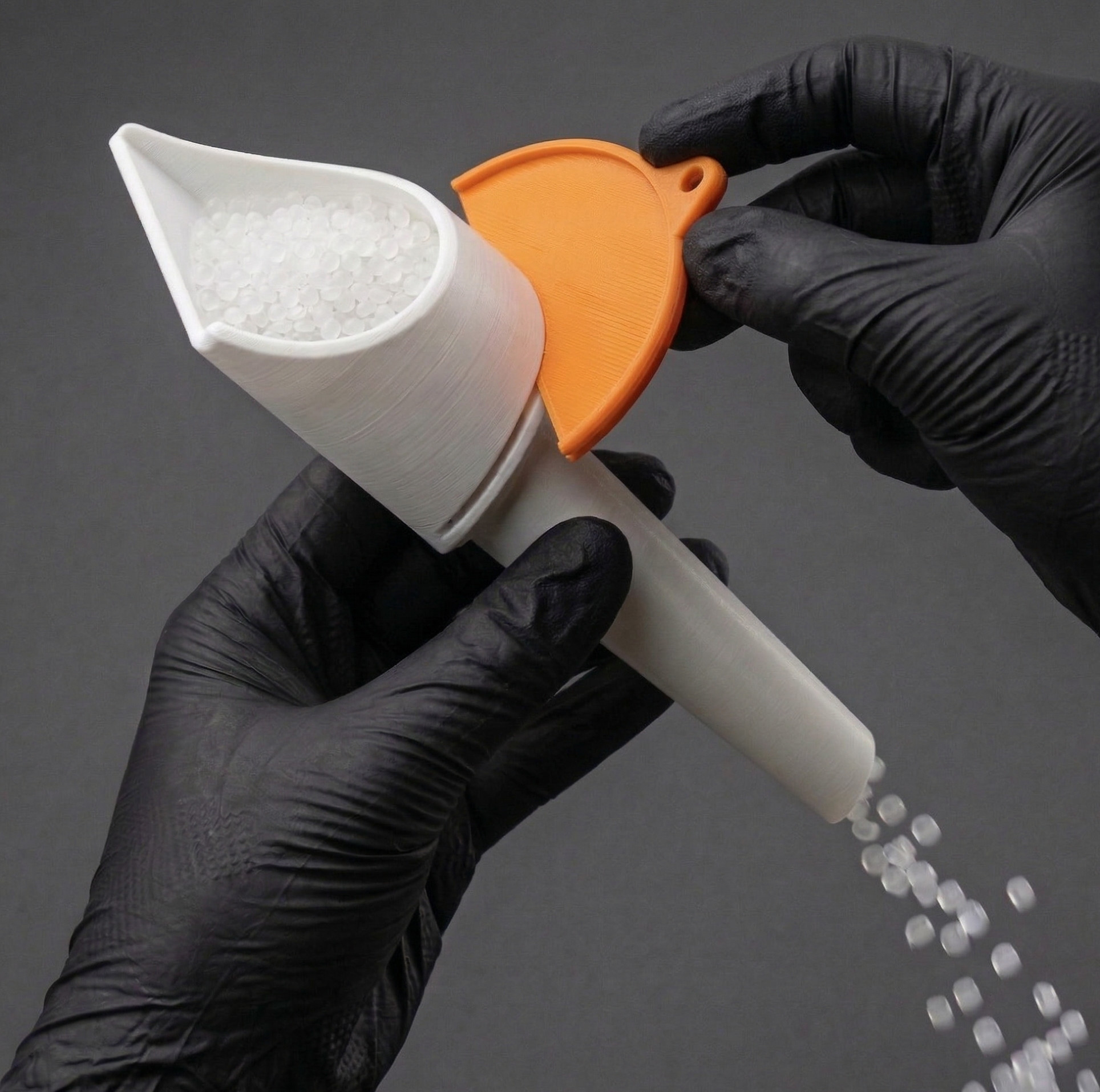 3D Модель Pellets Tool: Удобная Лопатка и Фундук для Гранул для 3D принтера