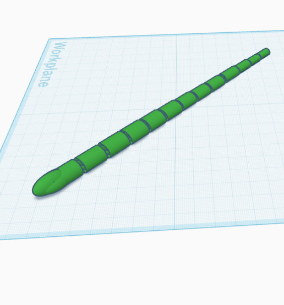 Реалистичная артикулированная змея в 3D для 3D принтера