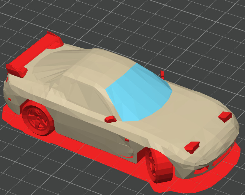 Low Poly RX7 — стильная минималистичная 3D-модель для 3D принтера