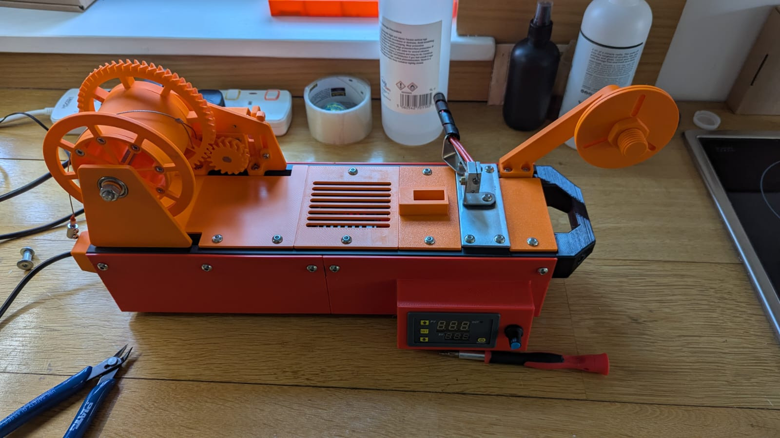 Компактная установка для производства филамента PET от старого БП Prusa для 3D принтера