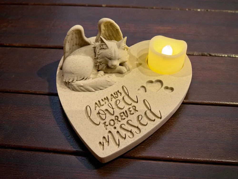 Прекрасная статуя ангела мейн-куна в память навсегда любимого питомца для 3D принтера