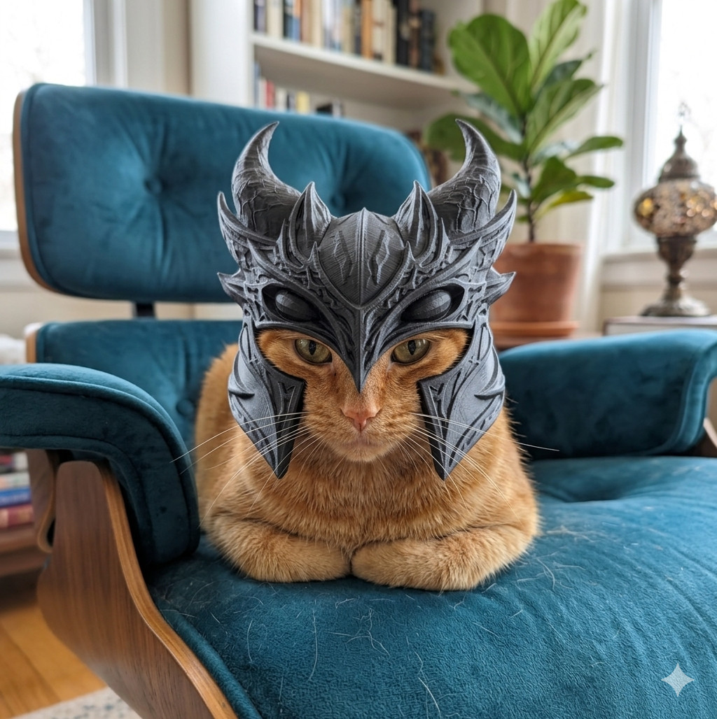 Daedric Style Cat Helmet из Skyrim в 3D-модели для 3D принтера