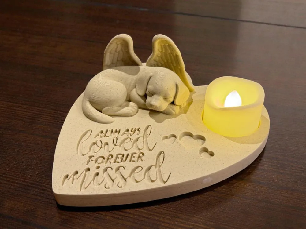 Angel Beagle Memorial Statue - Always Loved Forever Missed для 3D принтера