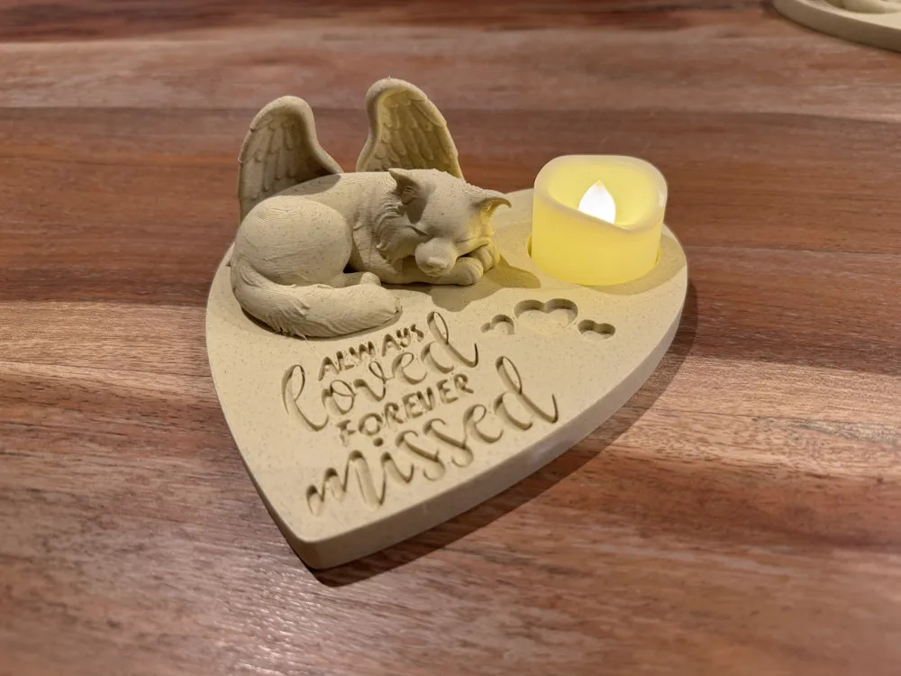 Angel Border Collie Memorial Statue - Always Loved Forever Missed для 3D принтера