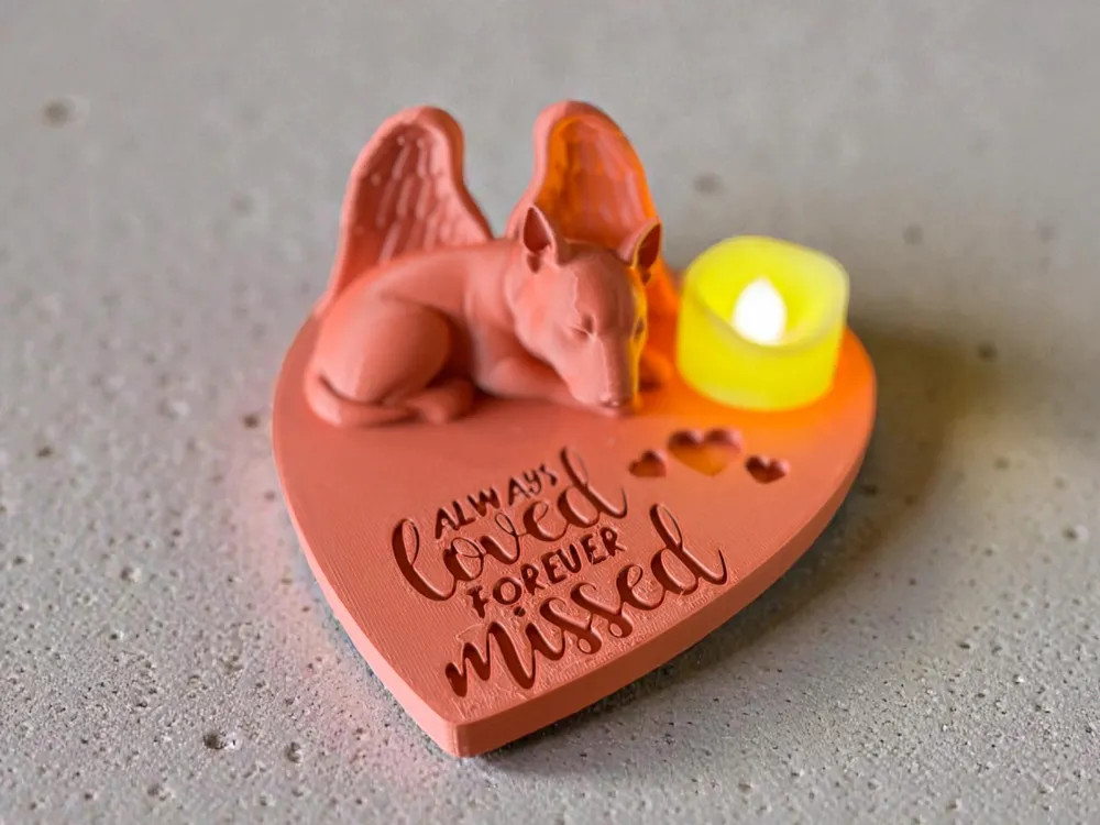 Angel Bull Terrier Memorial Statue - Always Loved Forever Mised для 3D принтера