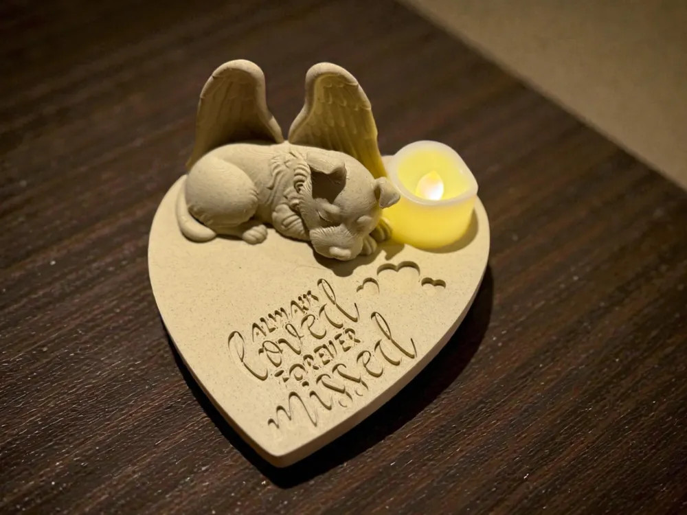 Ангел Фокс Терьер — Вечная память в статуе для 3D принтера