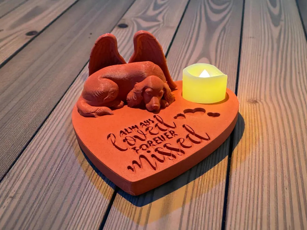 Английский сеттер Ангел — памятник любви и памяти навсегда для 3D принтера