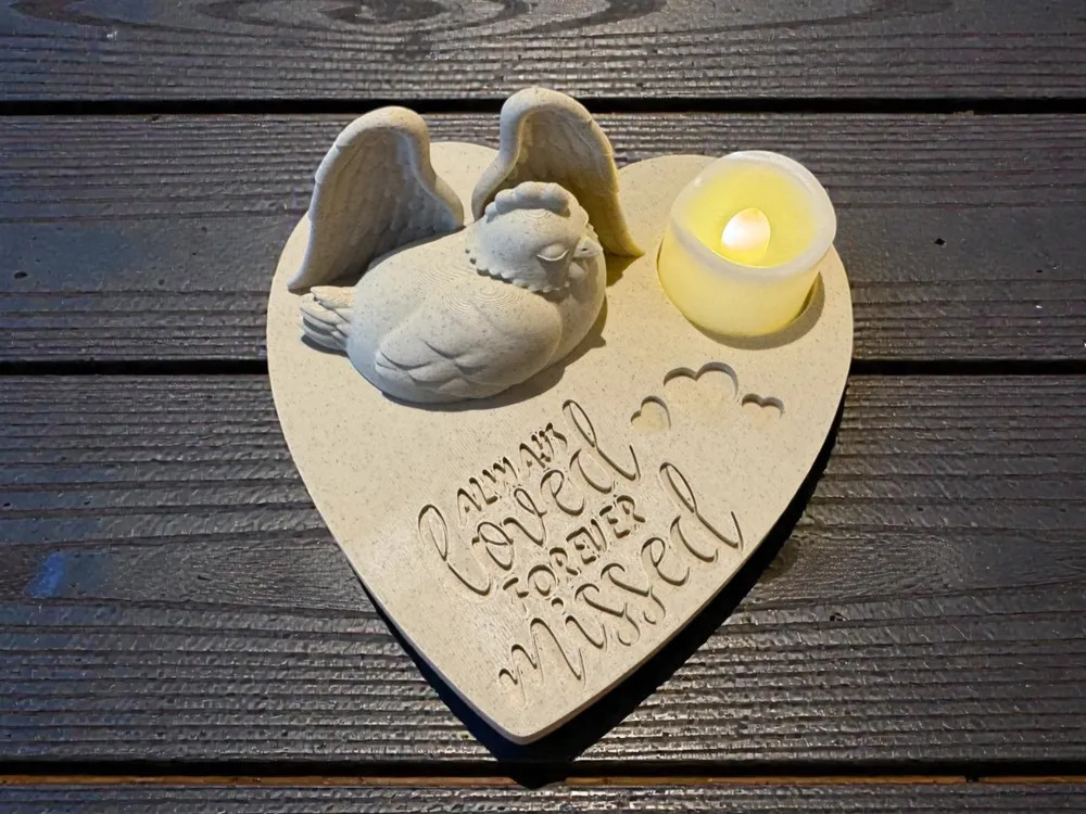 Ангел-курочка памятник любви и памяти для 3D принтера