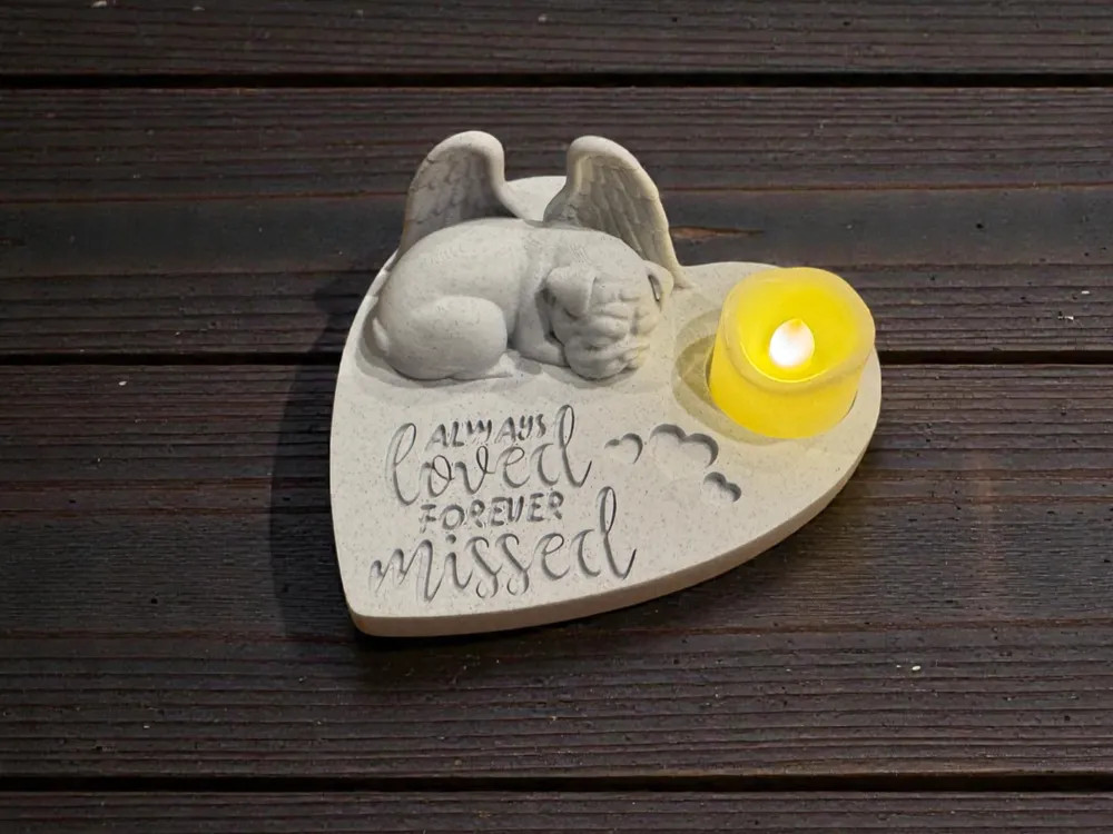 Ангельский английский бульдог — памятник вечной любви и памяти для 3D принтера