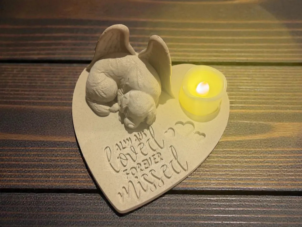 3D Модель Ангела Ньюфаундленда — Вечная Память и Любовь для 3D принтера