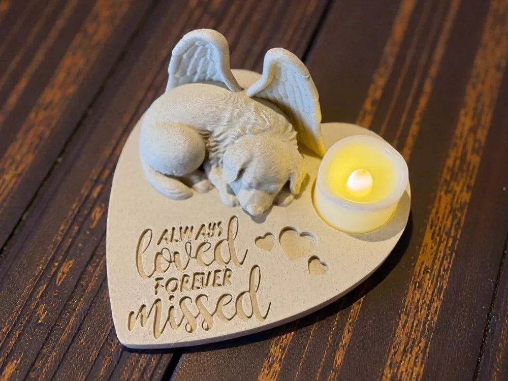 3D Angel Great Pyrenees Статуэтка — Вечная Любовь и Тоска для 3D принтера