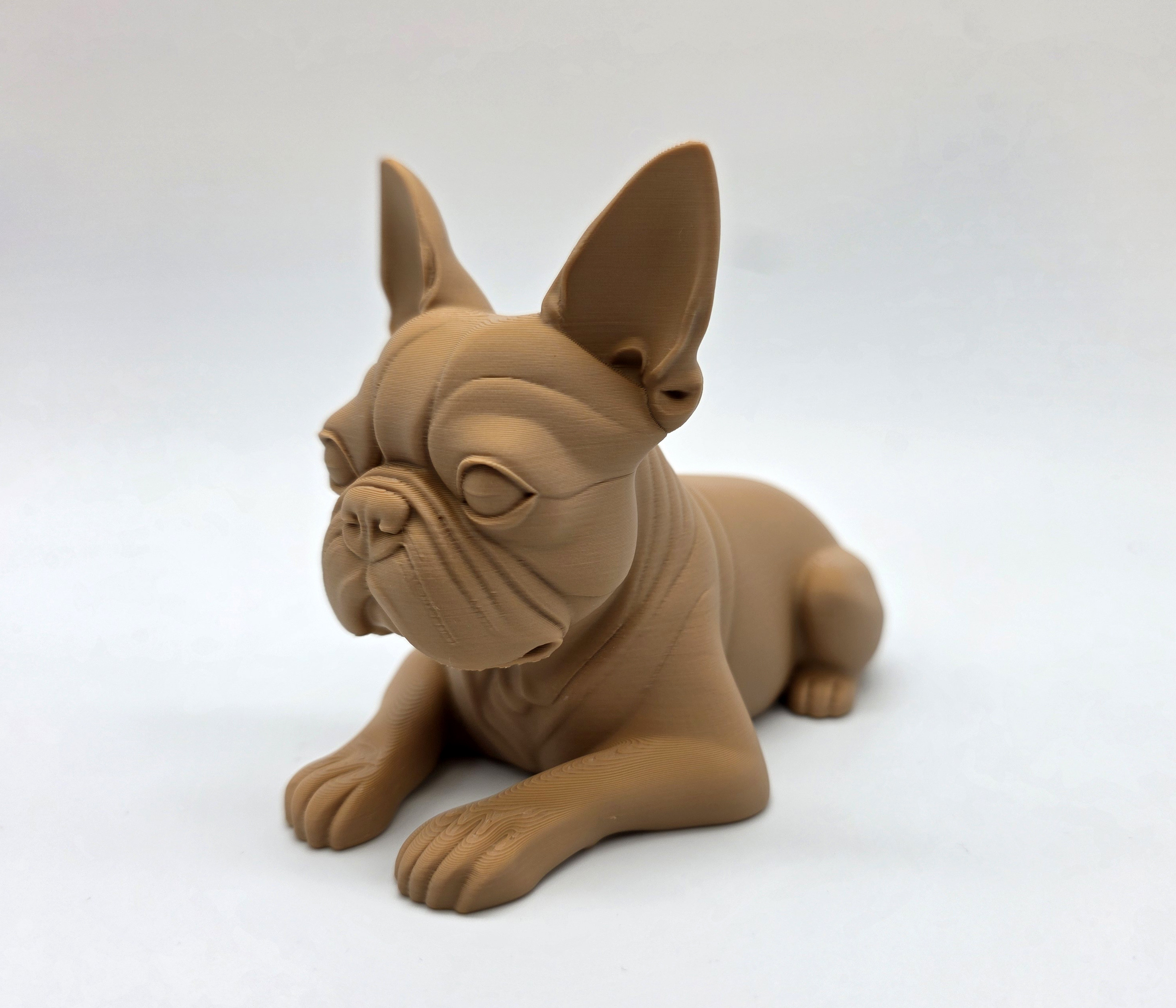 Реалистичная 3D-модель спящего бостон-терьера для 3D принтера