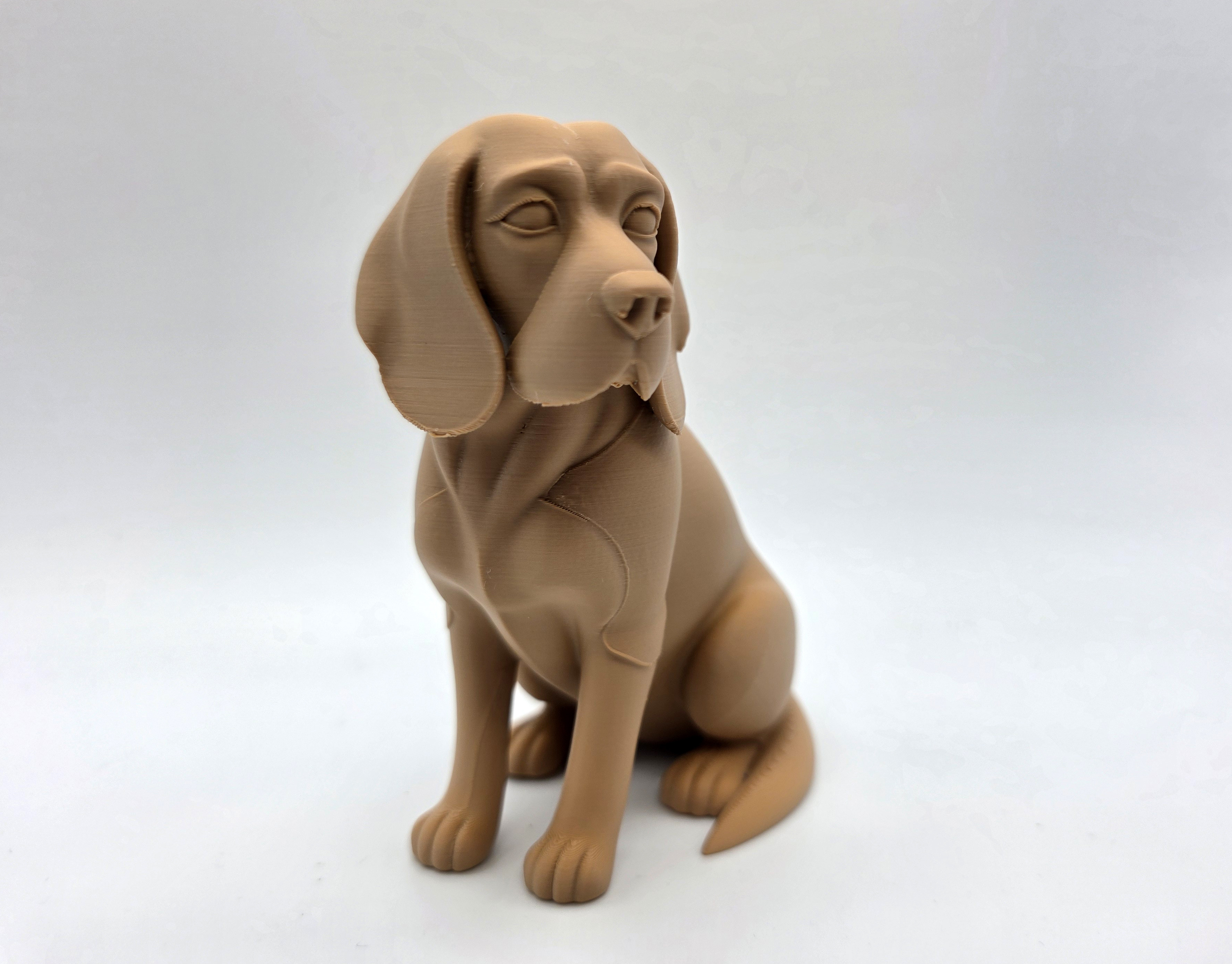 Реалистичная 3D-модель сидящего бигля для 3D принтера