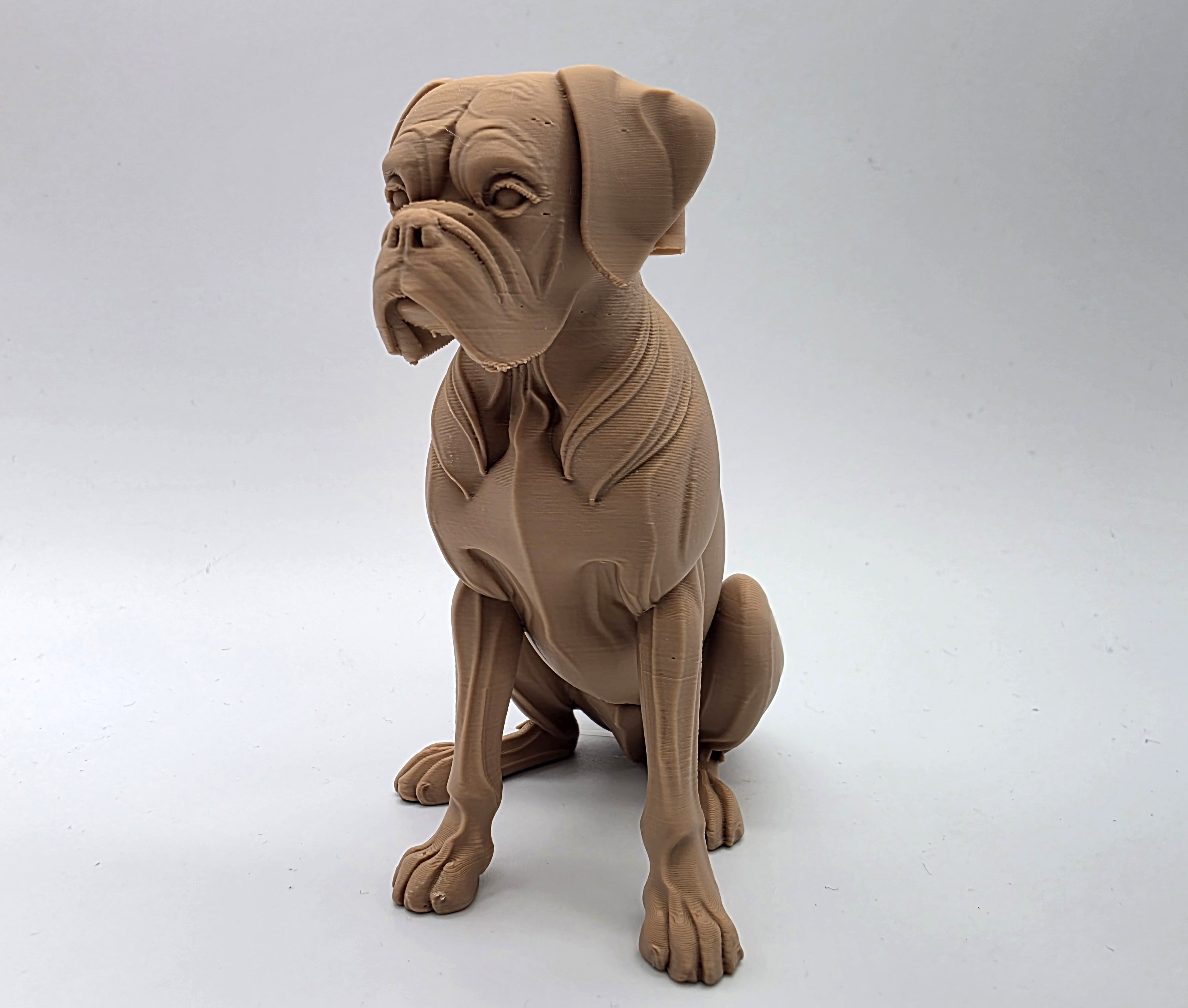 Изящная резьба ✨ Собака боксер в сидящей позе ❤️ для 3D принтера