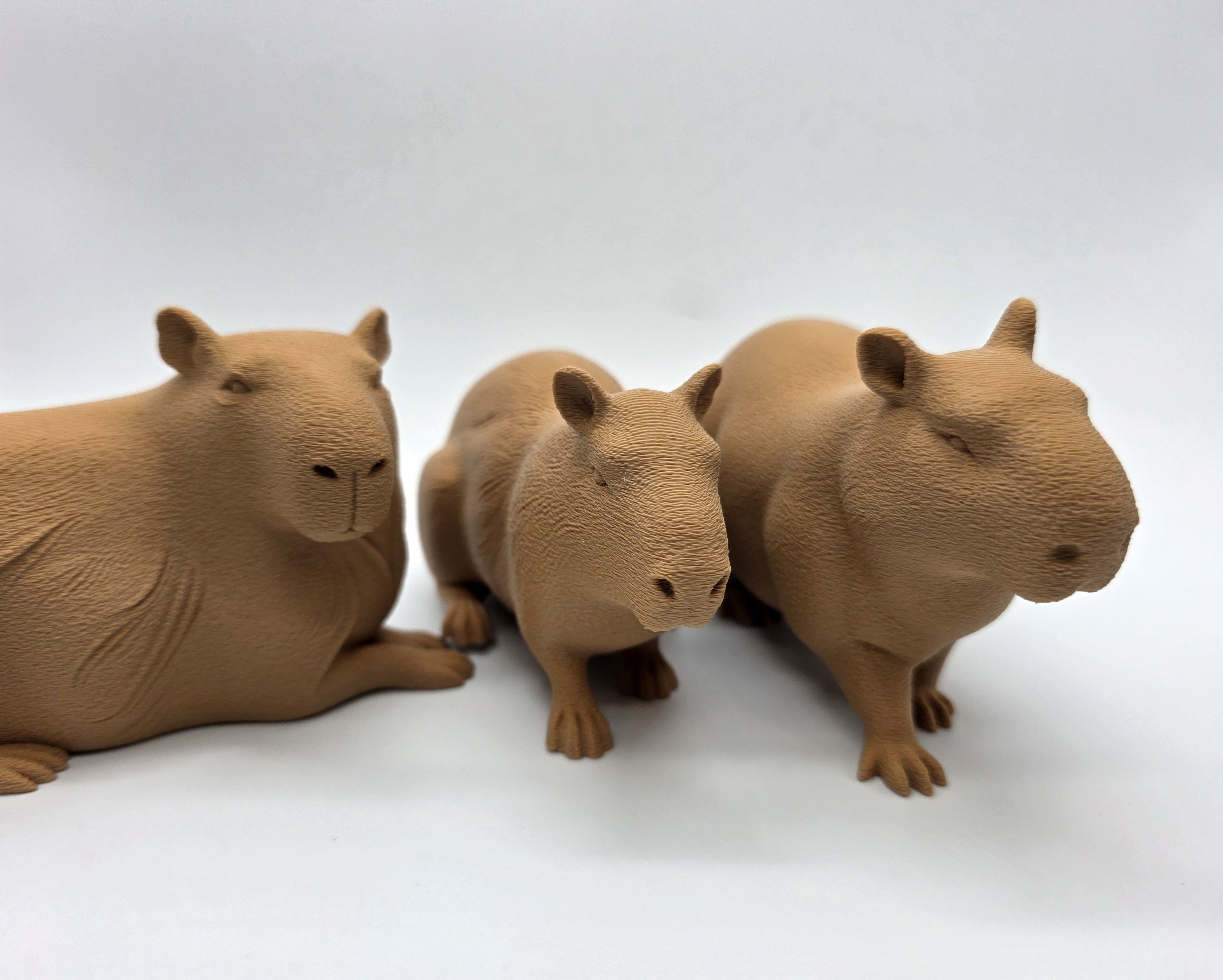Забавная семейка капибар — милые грызуны в 3D для 3D принтера