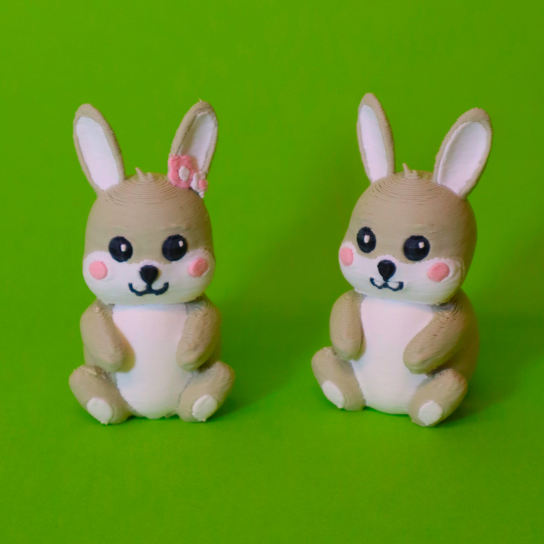 Милые зайчики в 3D — украсьте интерьер яркими моделями для 3D принтера
