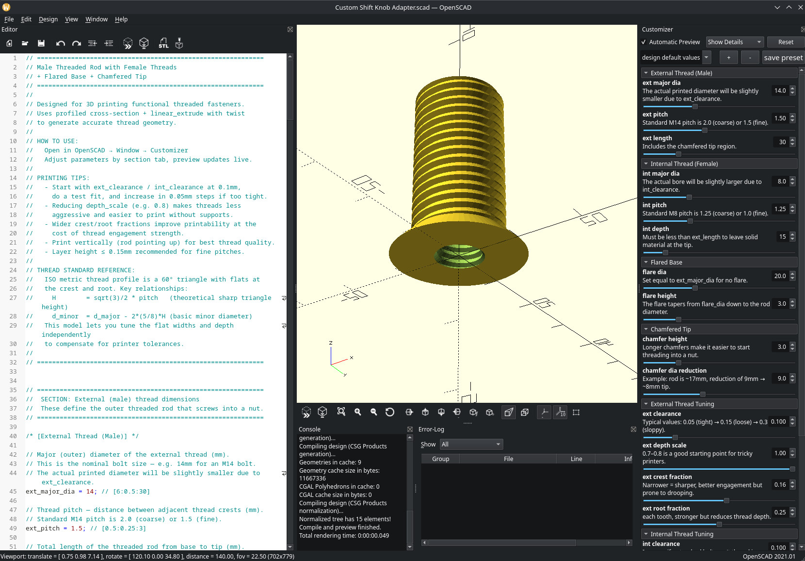 Настраиваемый адаптер ручки переключения передач 🔧🚗 для 3D принтера
